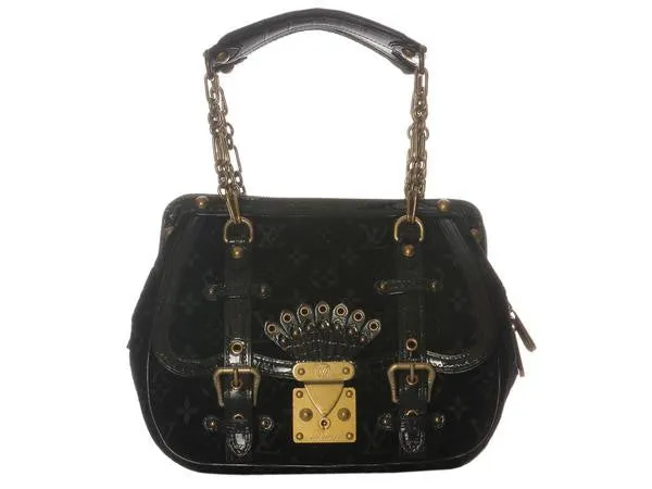Louis Vuitton Black Velour Gracie GM
