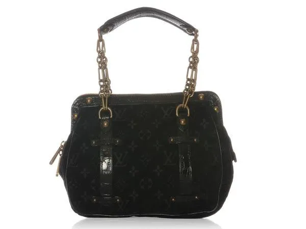 Louis Vuitton Black Velour Gracie GM