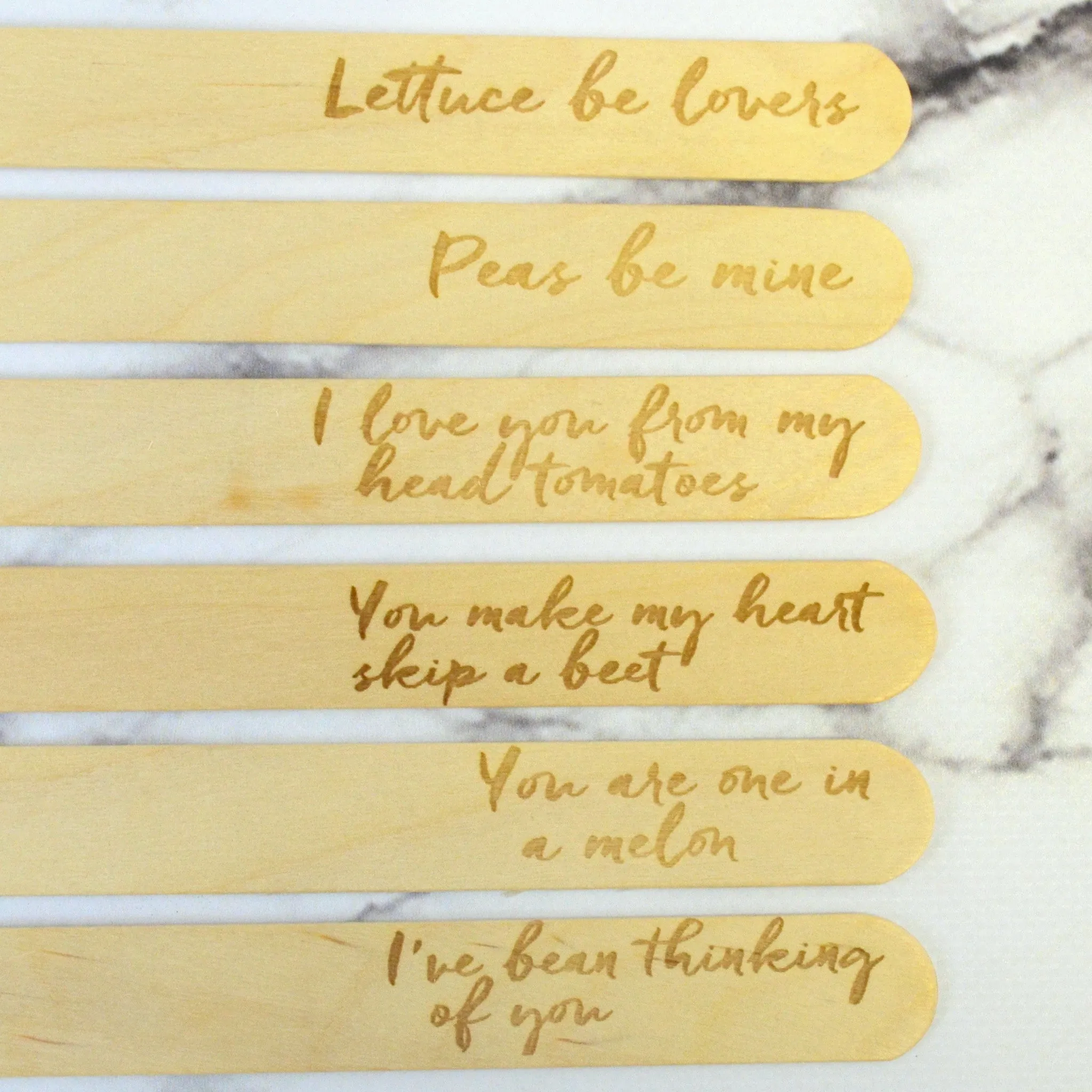 Love Puns Personalised Plant Marker Set
