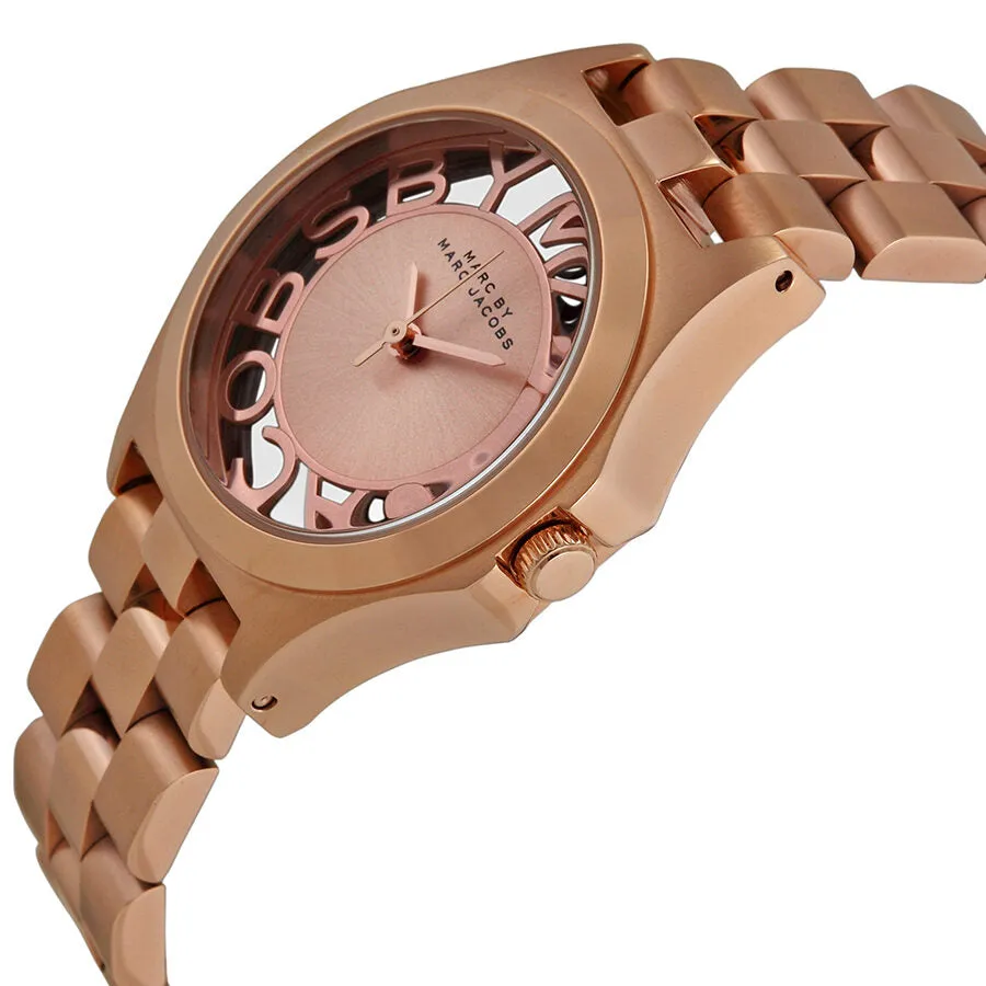 Marc by Marc Jacobs Henry Rose Dial Rose Gold-plated Ladies Watch MBM3293
