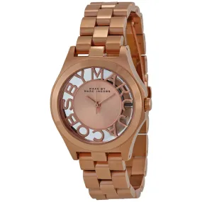 Marc by Marc Jacobs Henry Rose Dial Rose Gold-plated Ladies Watch MBM3293