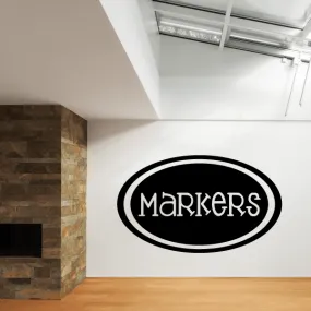 Markers Oval Decal