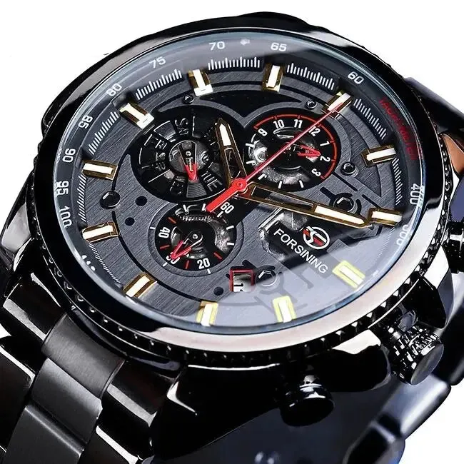 Mechanical Watch - White Automatic Multifunction Calendar
