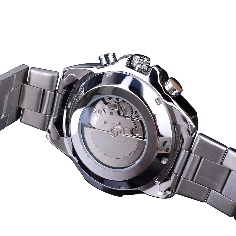 Mechanical Watch - White Automatic Multifunction Calendar