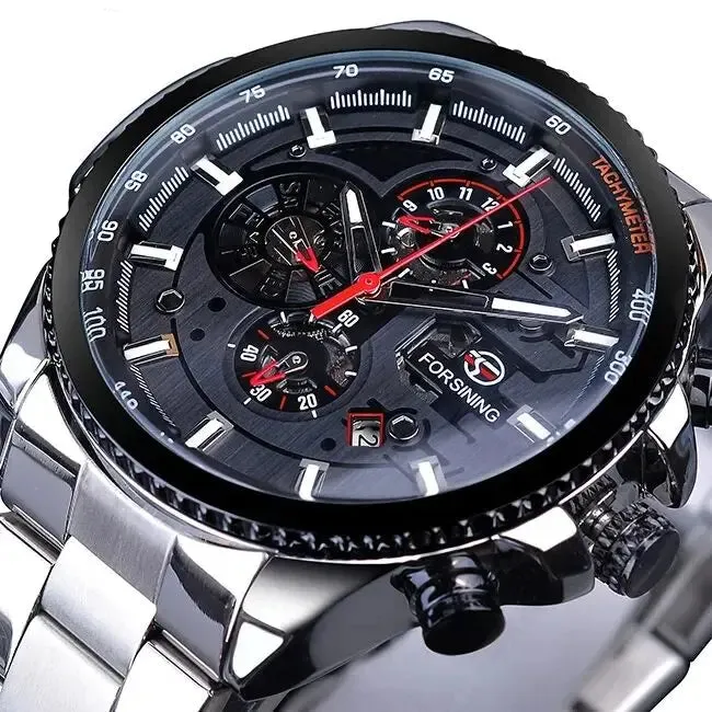 Mechanical Watch - White Automatic Multifunction Calendar