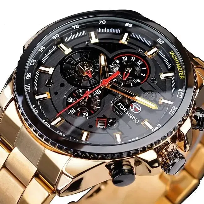 Mechanical Watch - White Automatic Multifunction Calendar