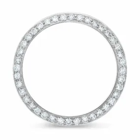 MENS 2CT BEAD SET DIAMOND BEZEL 18KW FOR ROLEX DATEJUST, PRESIDENT 36MM SUPERIOR