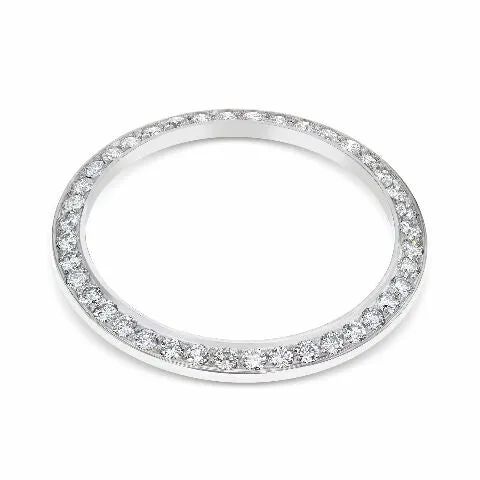 MENS 2CT BEAD SET DIAMOND BEZEL 18KW FOR ROLEX DATEJUST, PRESIDENT 36MM SUPERIOR