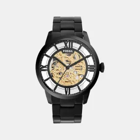 Men's Black Analog Stainless Steel Automatic Watch ME3197
