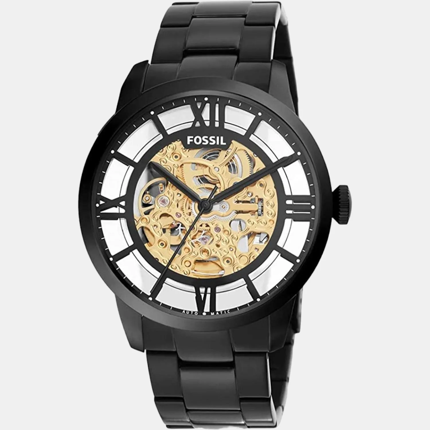Men's Black Analog Stainless Steel Automatic Watch ME3197
