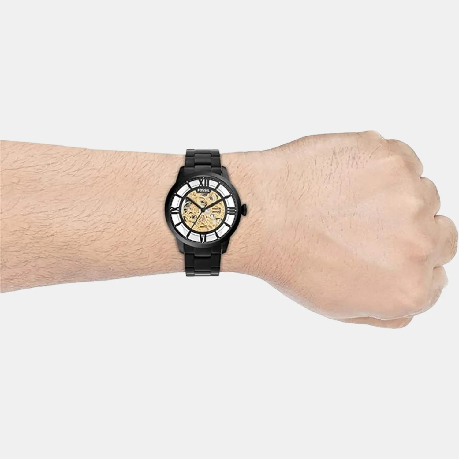 Men's Black Analog Stainless Steel Automatic Watch ME3197