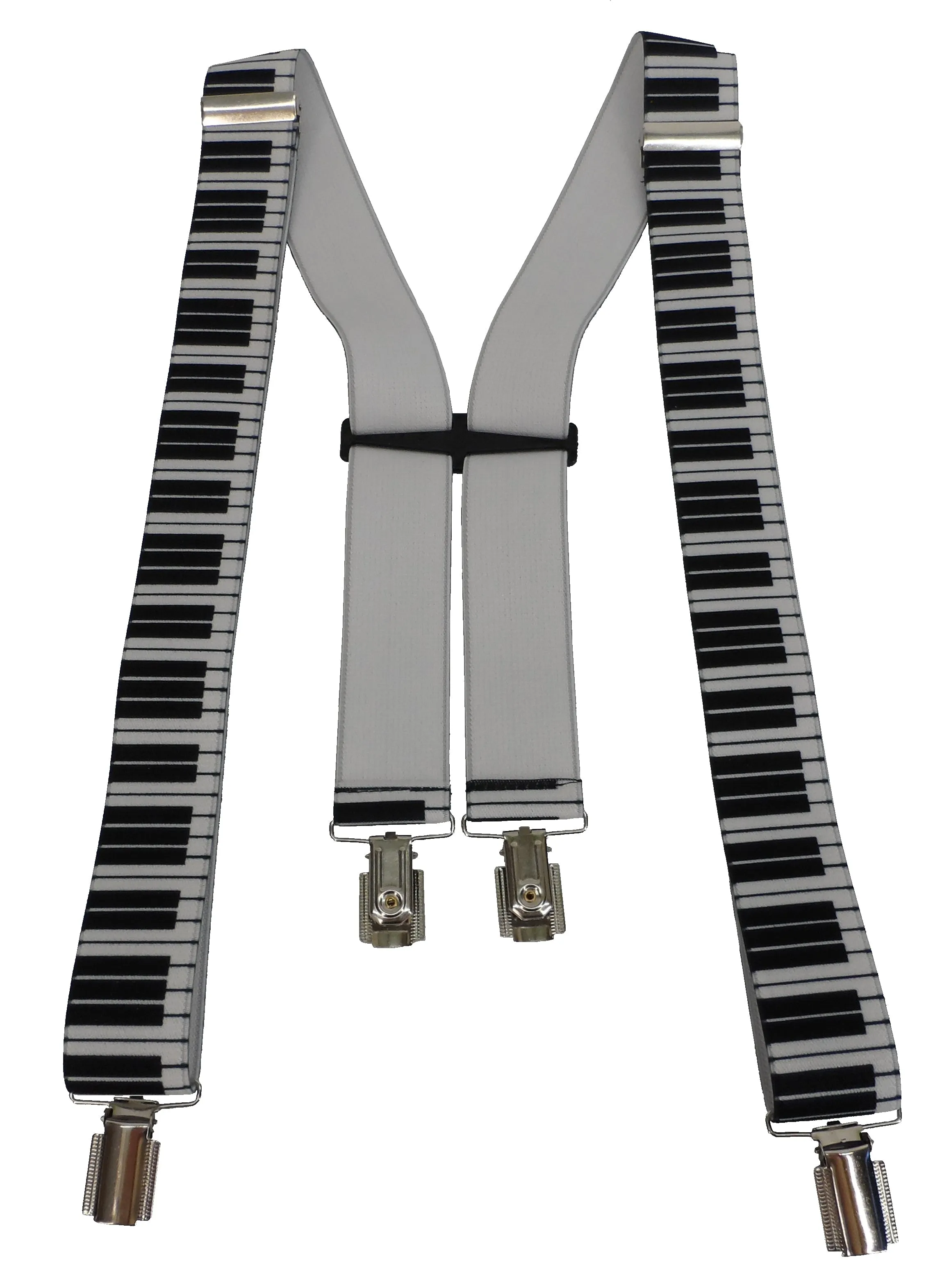Mens Piano Print Black and White 35 mm  Braces