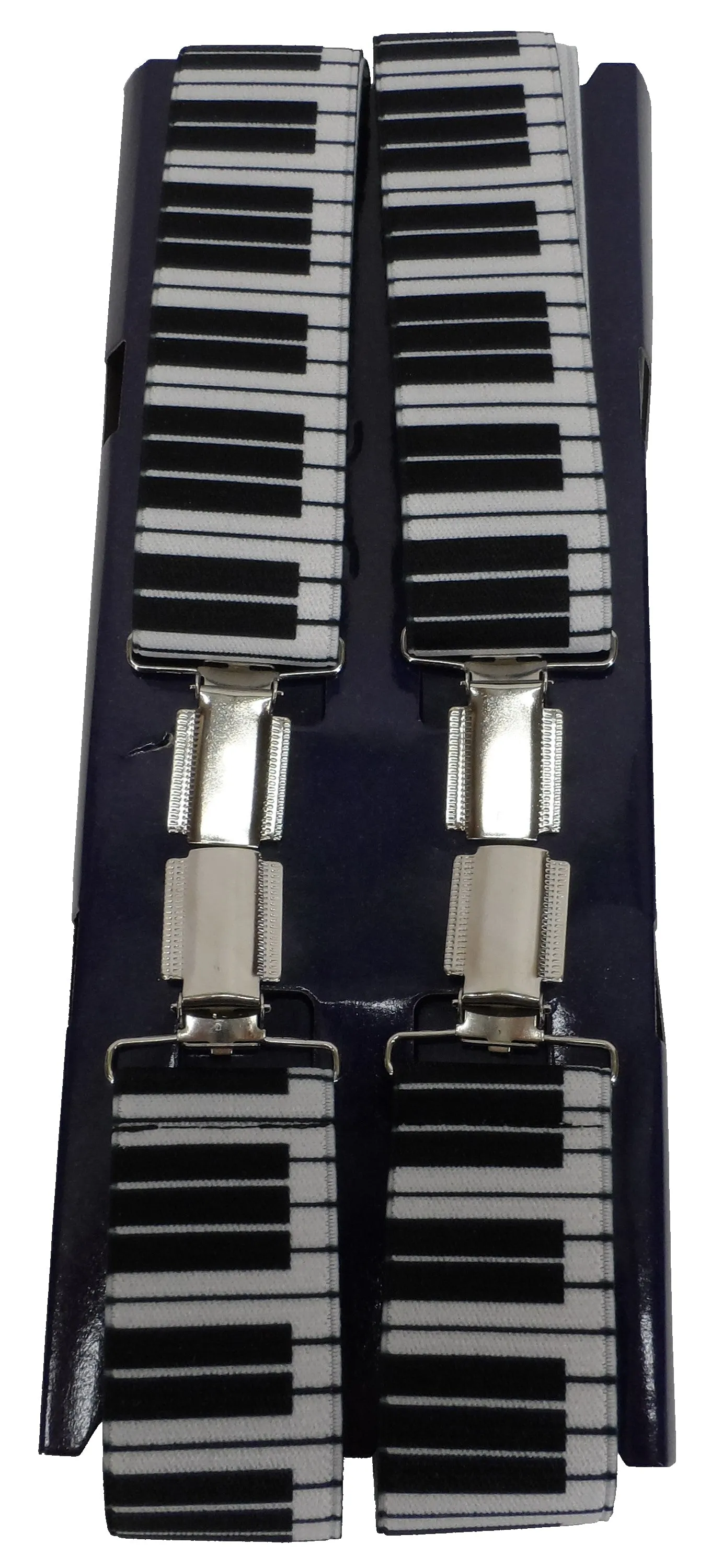 Mens Piano Print Black and White 35 mm  Braces