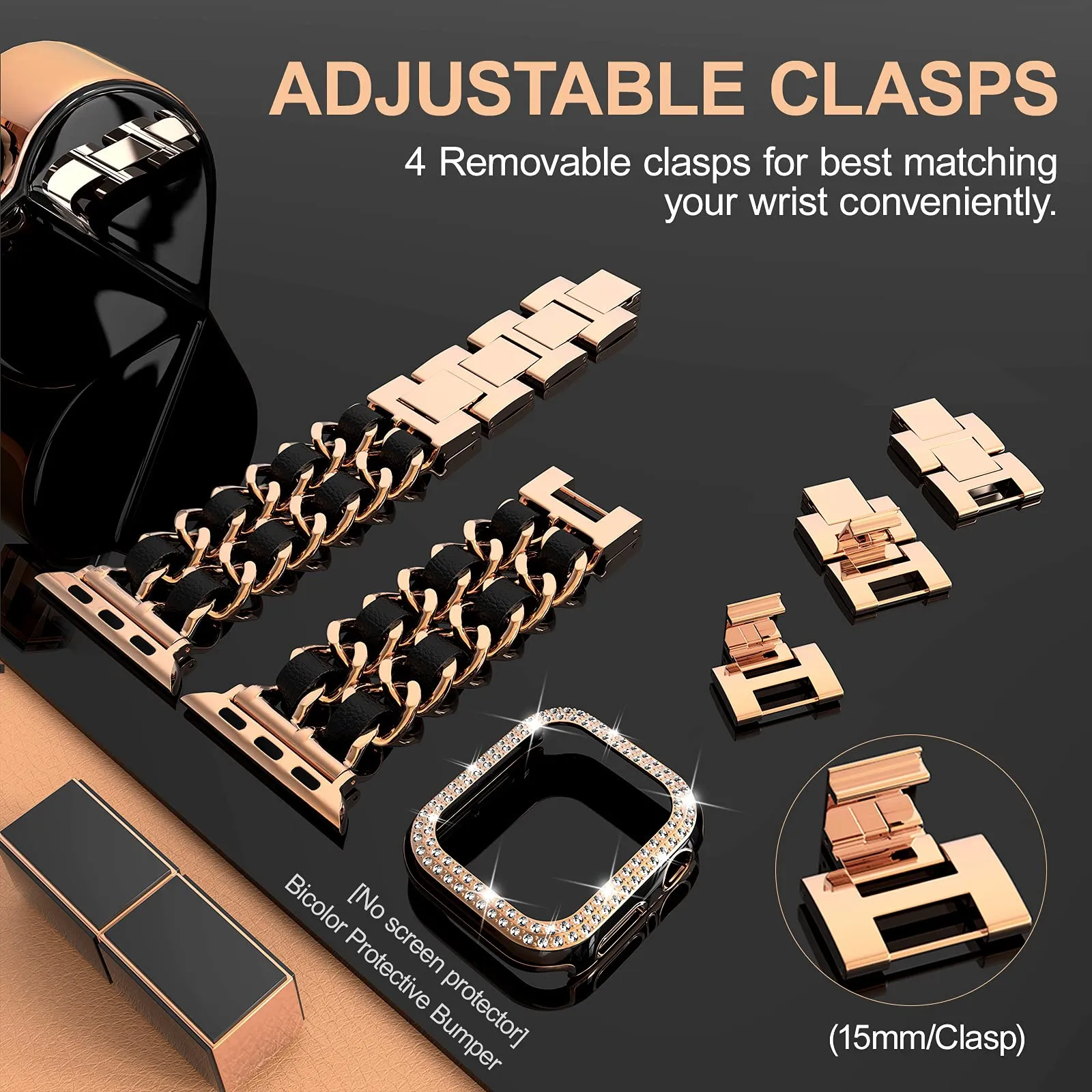 Metal Cuban Link Band for Apple Watch