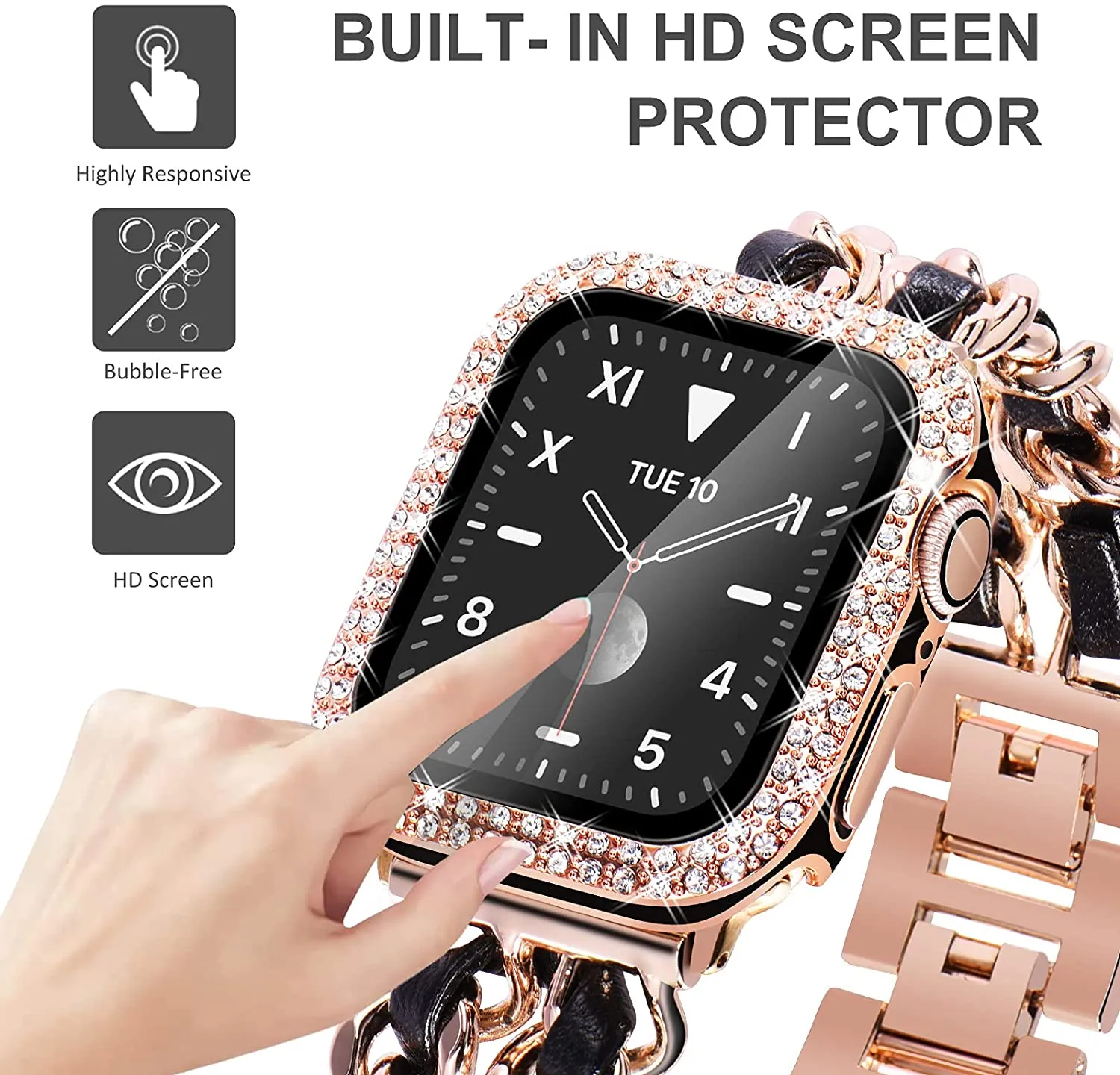 Metal Cuban Link Band for Apple Watch