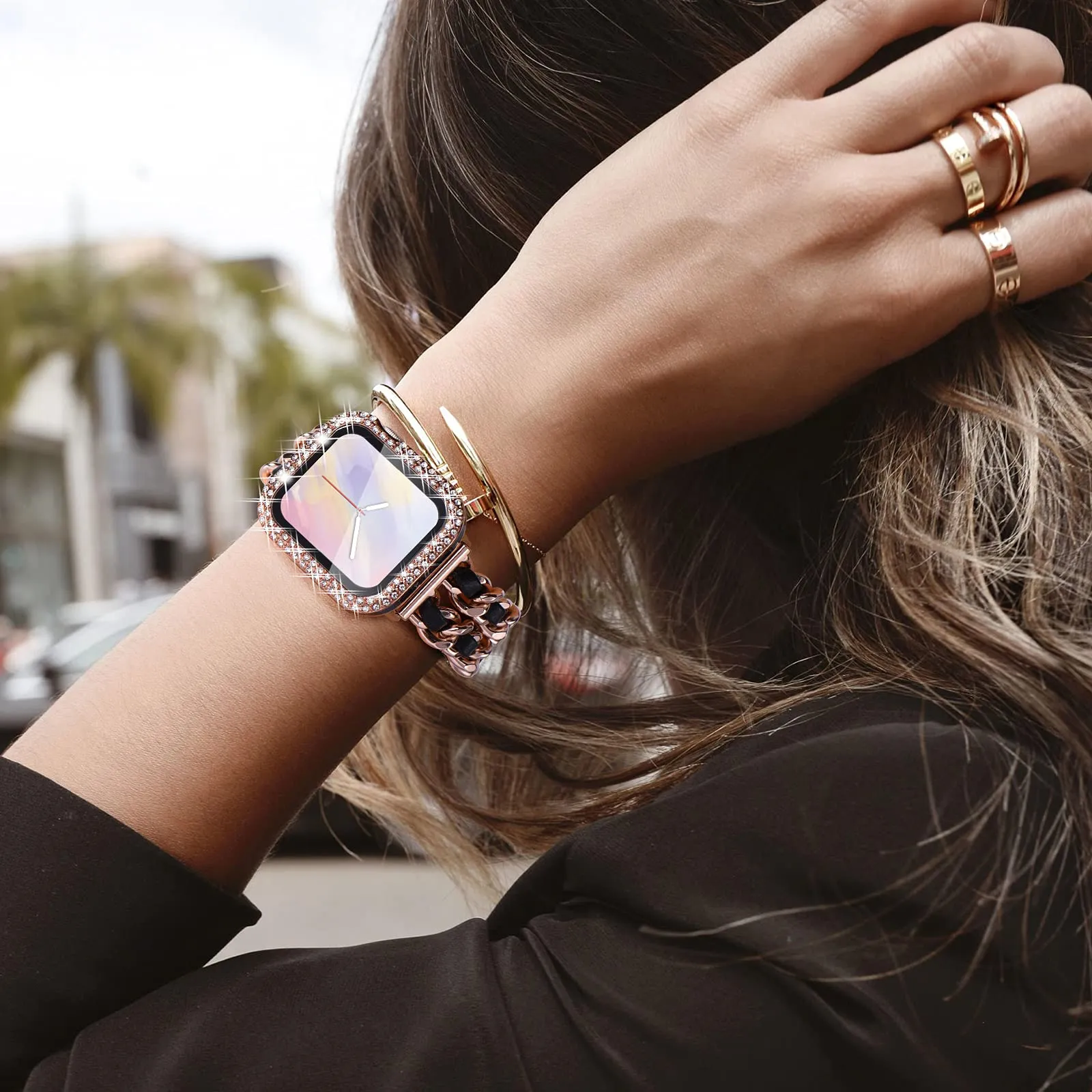 Metal Cuban Link Band for Apple Watch