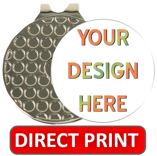 MHC4: Custom full color removable golf ball markers with magnetic hat clip
