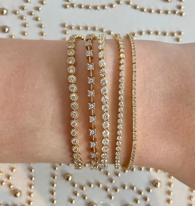 Milgrain Diamond Tennis Bracelet