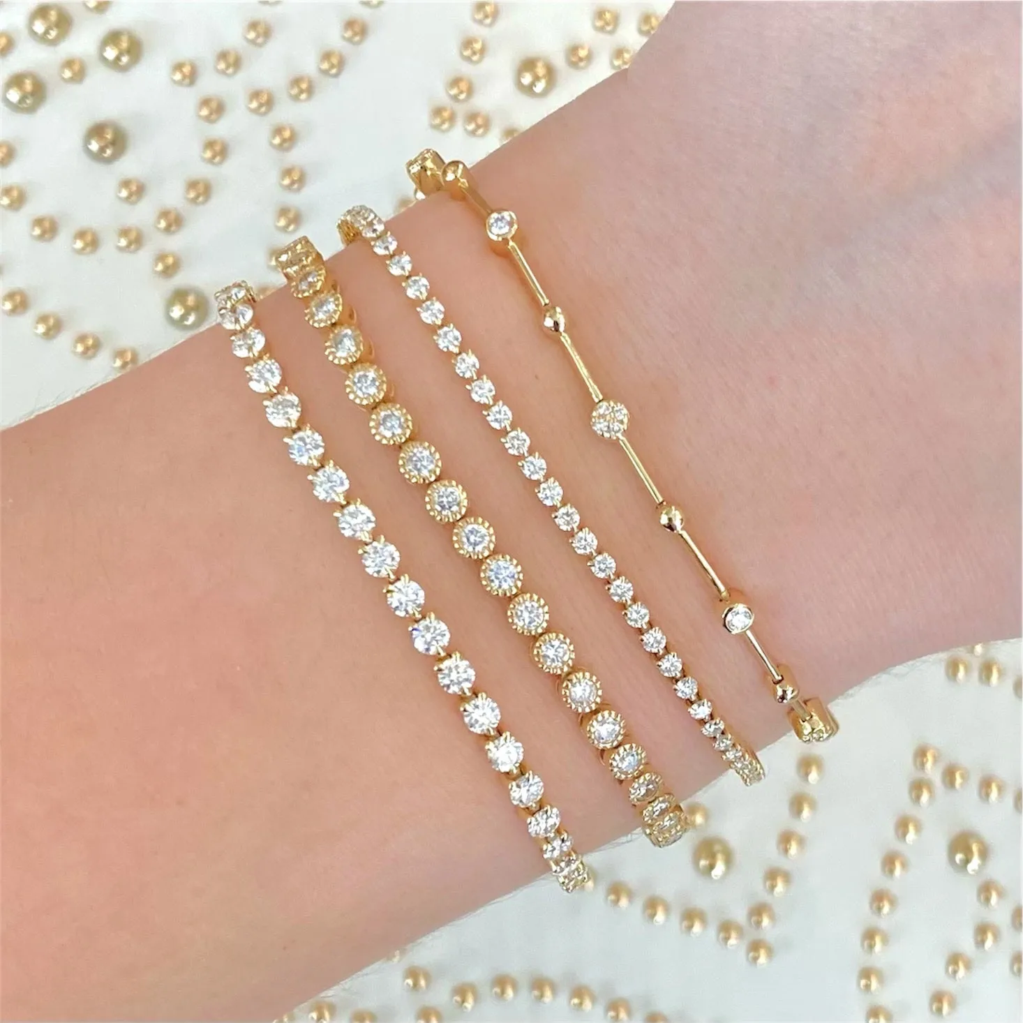 Milgrain Diamond Tennis Bracelet