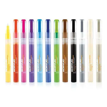 MONTANA ACRYLIC PAINT MARKER 2MM FINE NIB - SHOCK ORANGE LIGHT