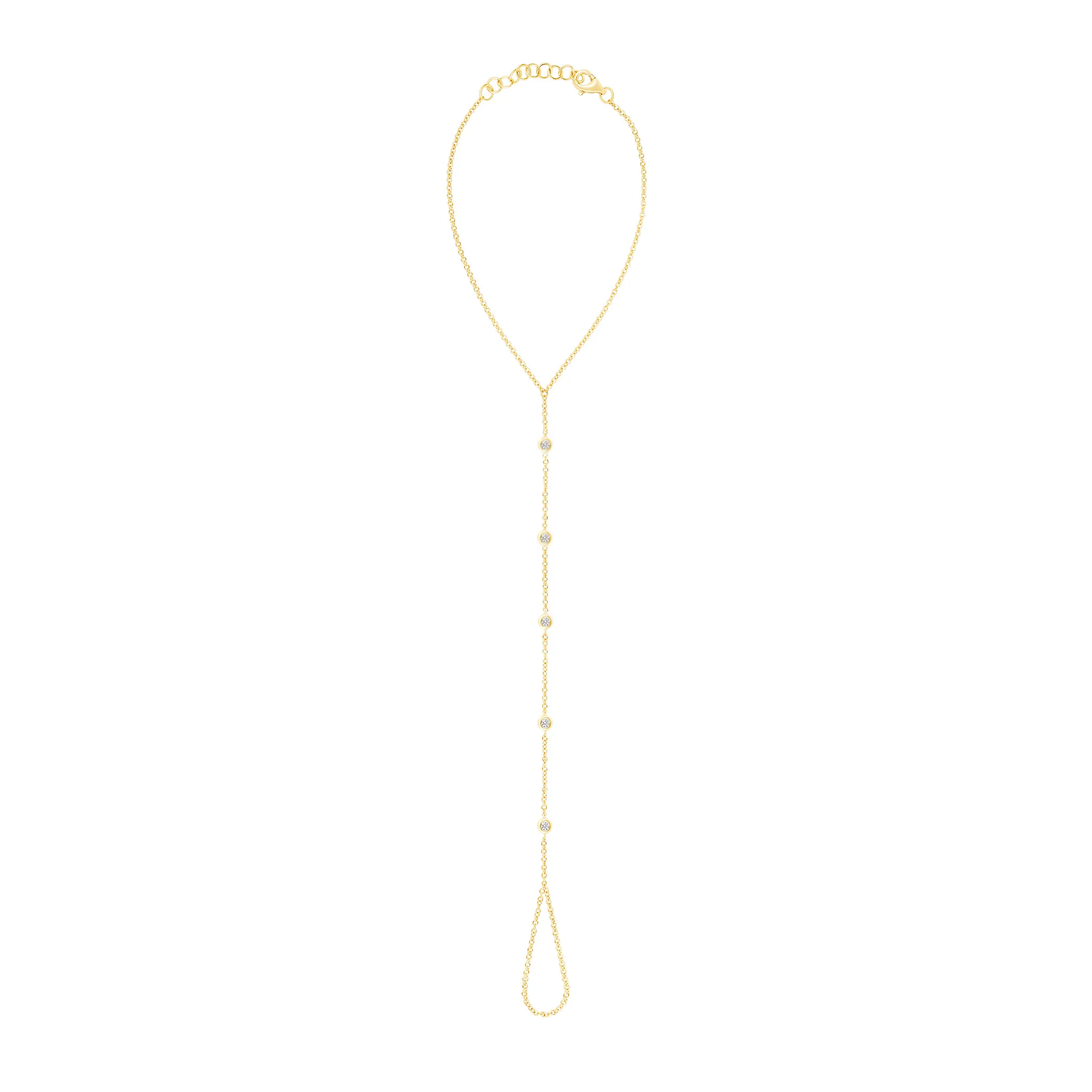 Multiple Bezels Hand Chain Bracelet