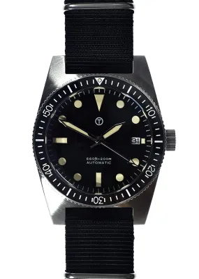 MWC 1970s/80s Pattern Automatic 24 Jewel Military Divers Watch with Ceramic Bezel and Sapphire Crystal