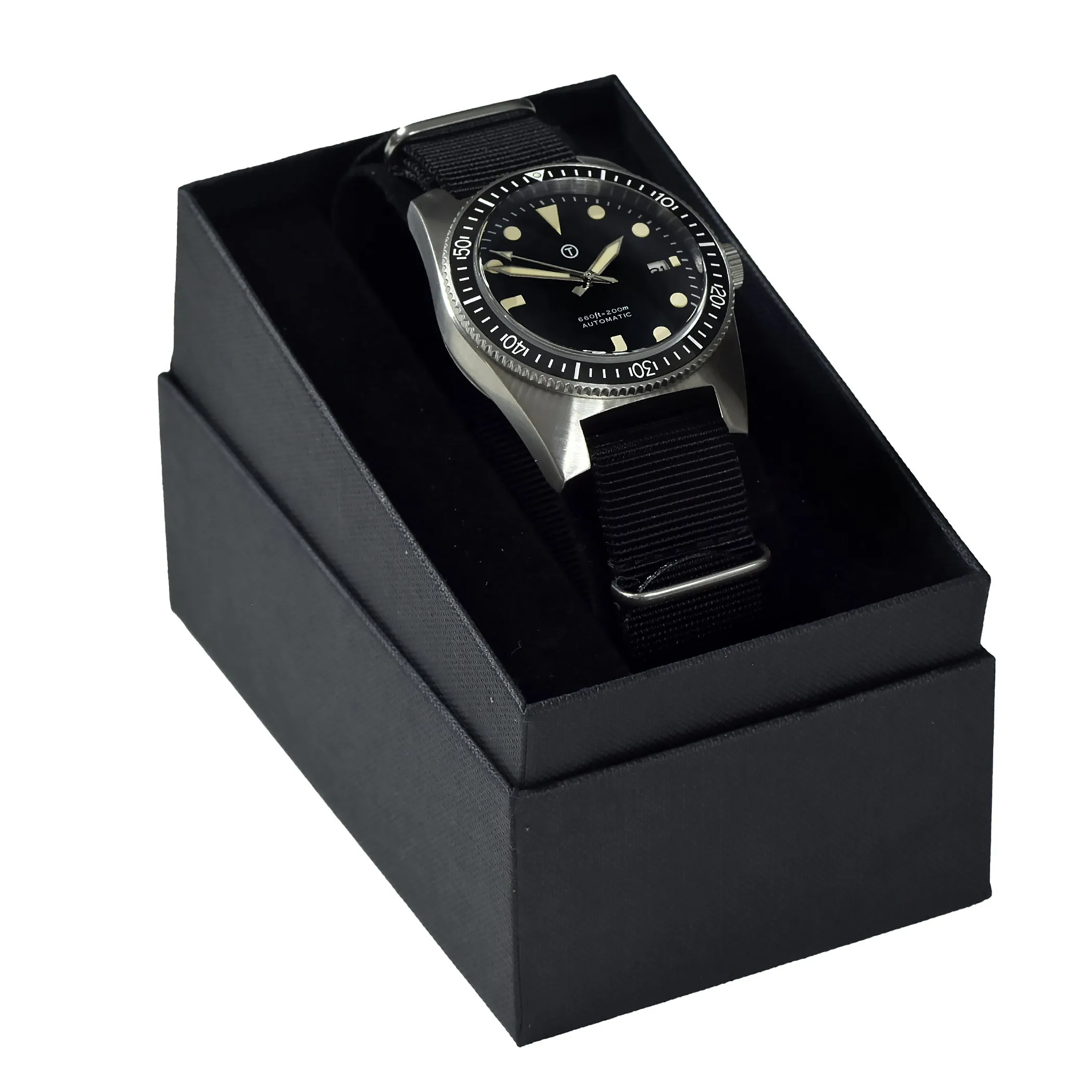 MWC 1970s/80s Pattern Automatic 24 Jewel Military Divers Watch with Ceramic Bezel and Sapphire Crystal