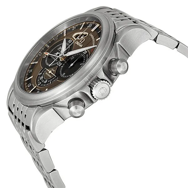 Omega Deville Chronoscope Automatic Brown Dial Stainless Steel Men's Watch 422.10.44.52.13.001
