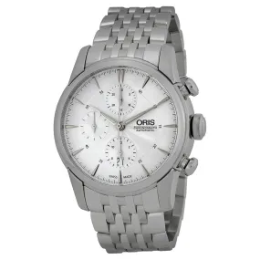 Oris Artelier Chronograph Silver Dial Stainless Steel Men's Watch 774-7686-4051MB