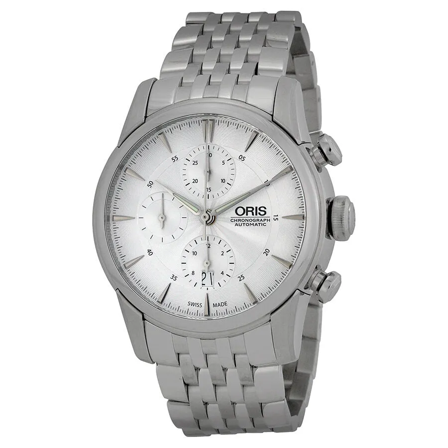 Oris Artelier Chronograph Silver Dial Stainless Steel Men's Watch 774-7686-4051MB