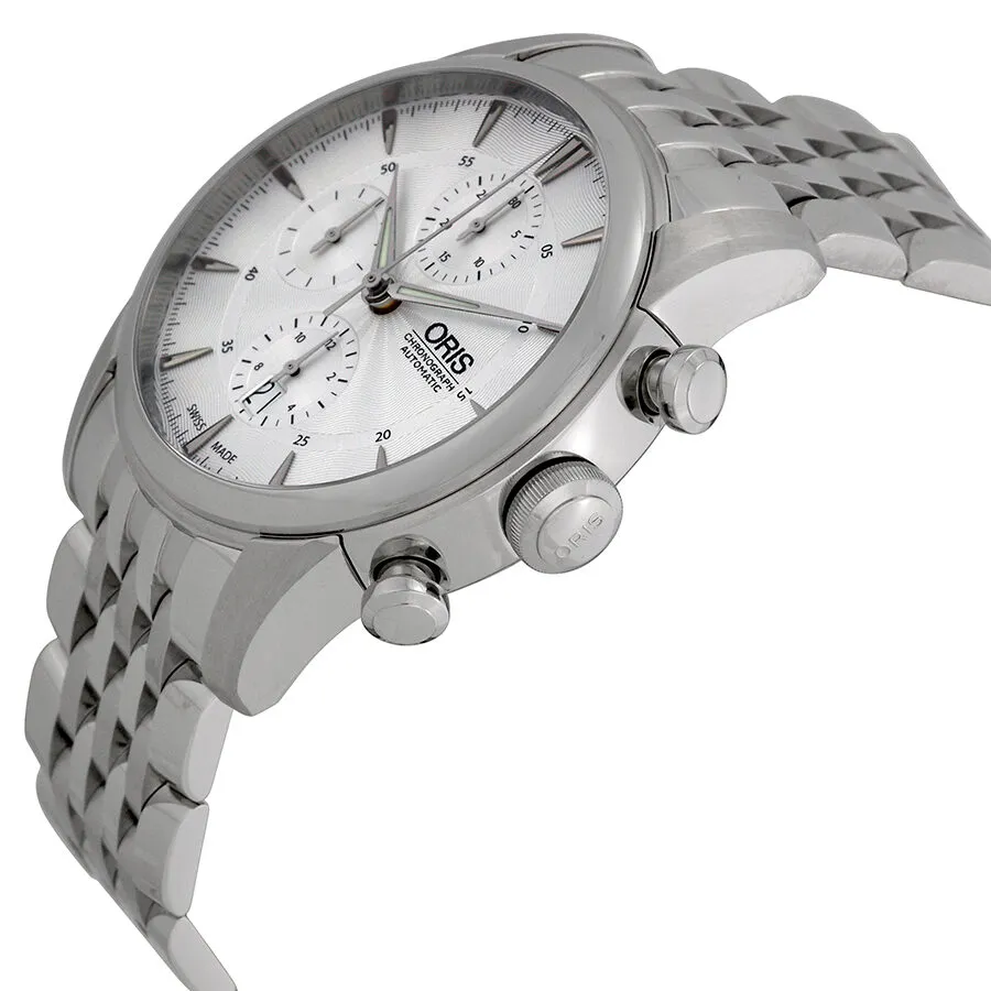 Oris Artelier Chronograph Silver Dial Stainless Steel Men's Watch 774-7686-4051MB