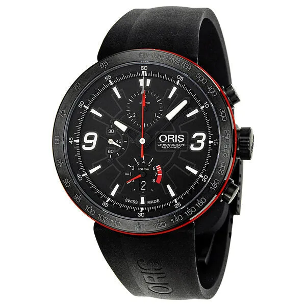 Oris TT1 Black Dial Rubber Men's Watch 674-7659-4764RS 01 674 7659 4764-07  4 25 06B