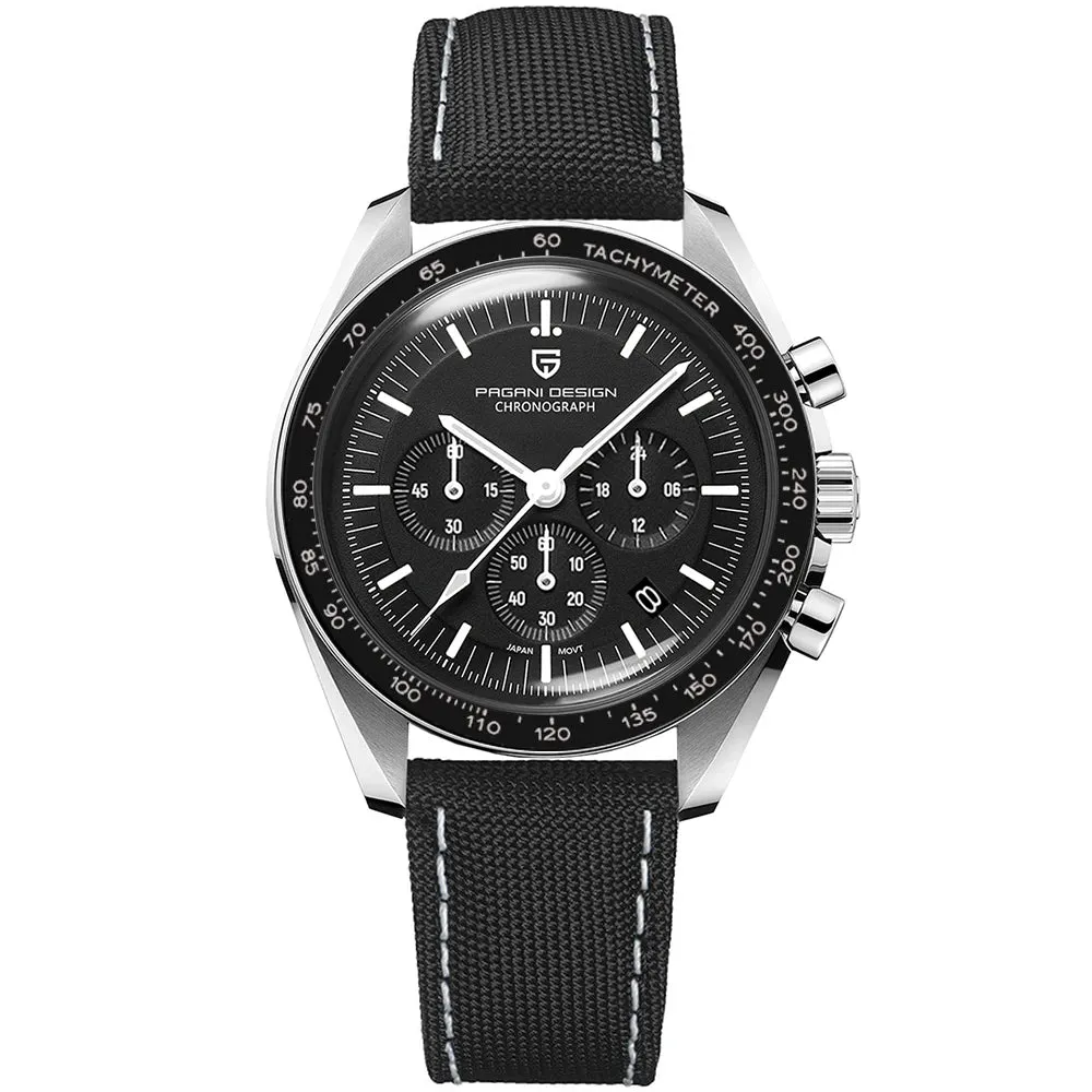 PAGANI DESIGN Mens Watches Top Brand Luxury Automatic Quartz Chronograph Waterproof Sport Stainless Steel Watch