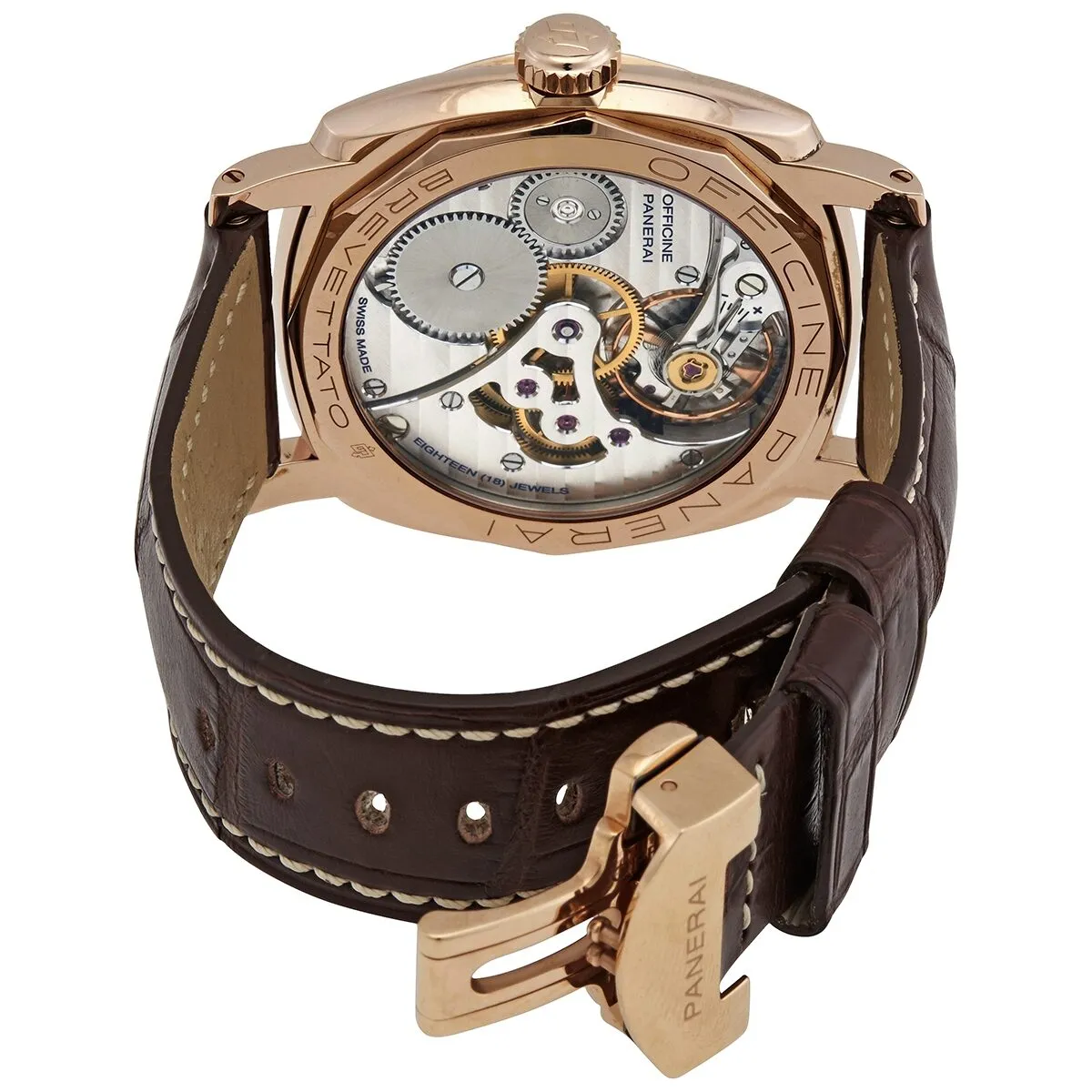 Panerai 1940 Oro Rosso Manual Wind Brown Dial 18k Rose Gold Men's Watch PAM00398