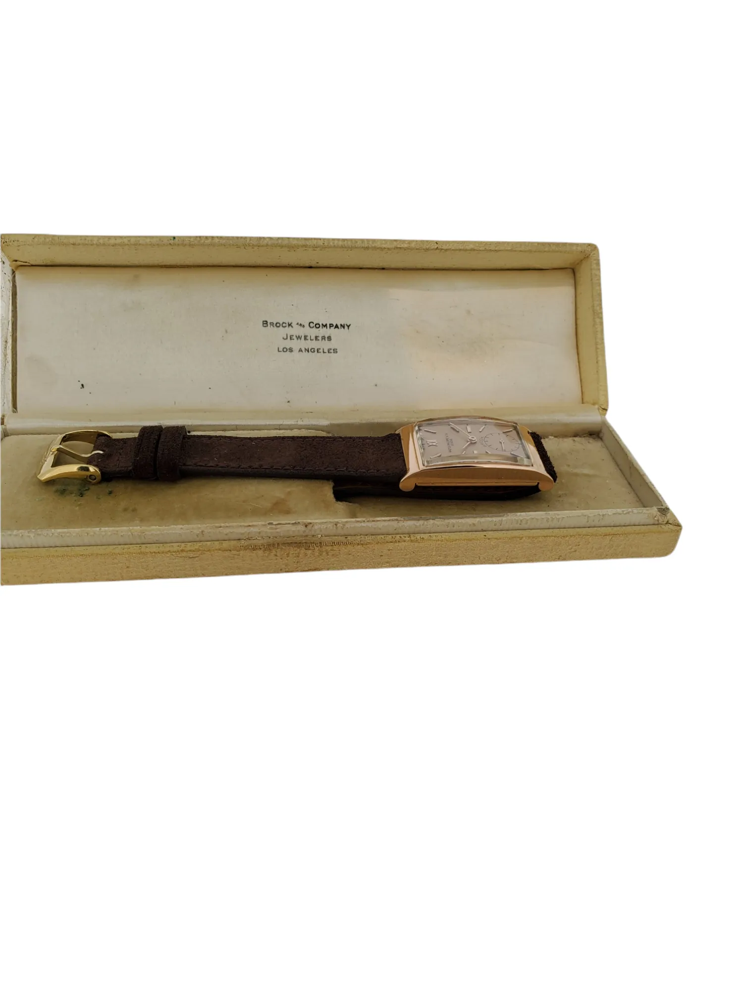 Patek Philippe 1442R Vintage Art Deco Rose gold Watch, Retailed by Brock & Co. Circa 1944