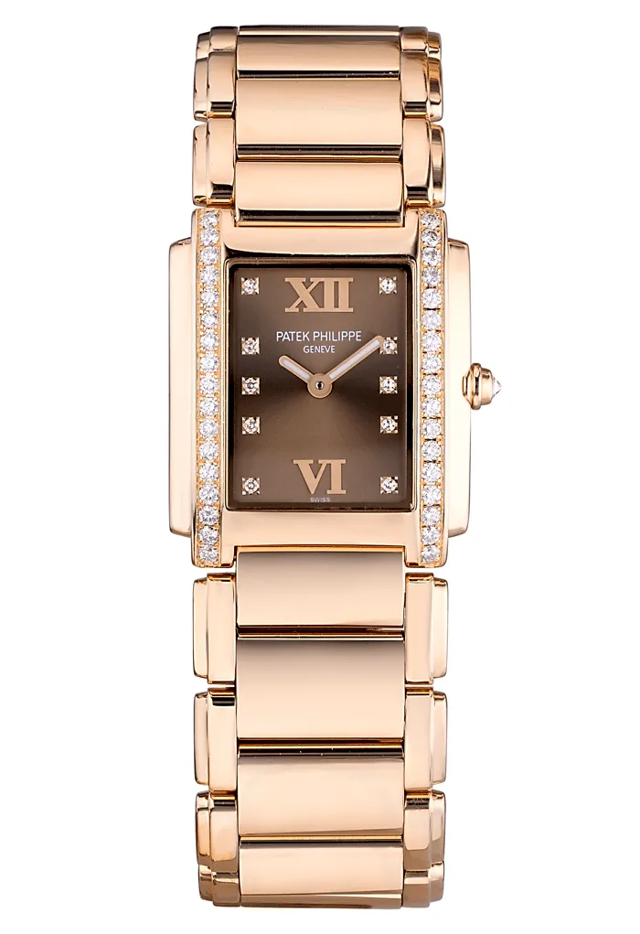Patek Philippe Twenty-4 Small Quartz 18K Rose Gold & Diamonds Ladies Watch