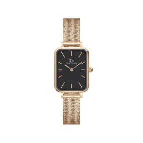Quadro Pressed Melrose - Rose Gold & Black Watch