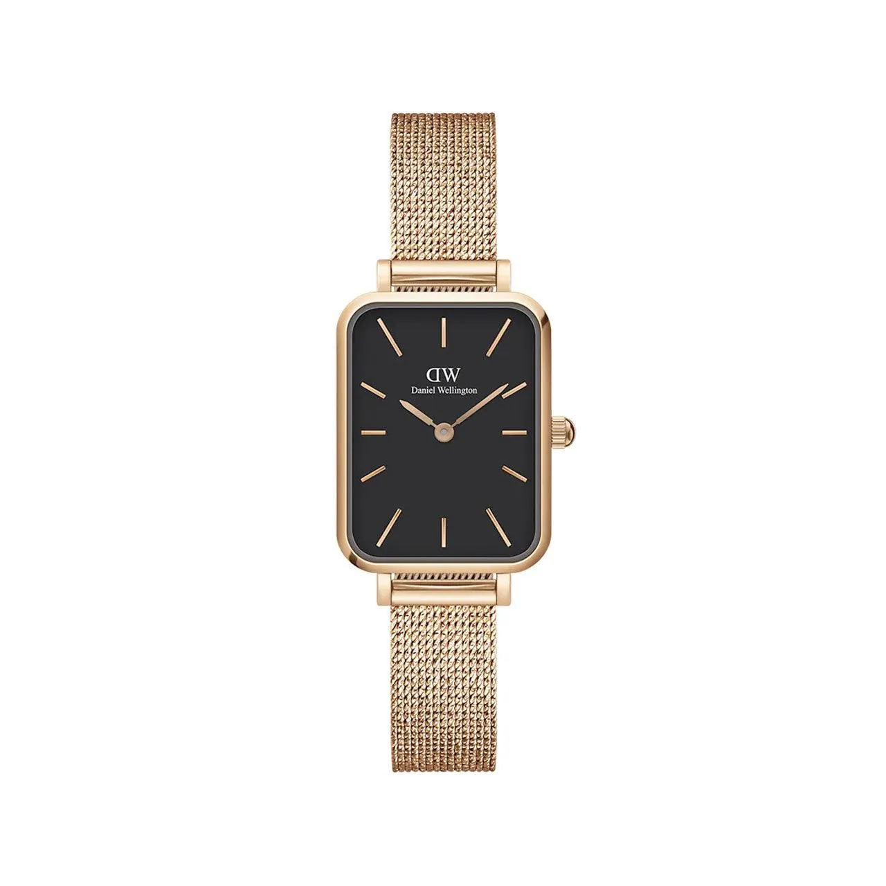 Quadro Pressed Melrose - Rose Gold & Black Watch