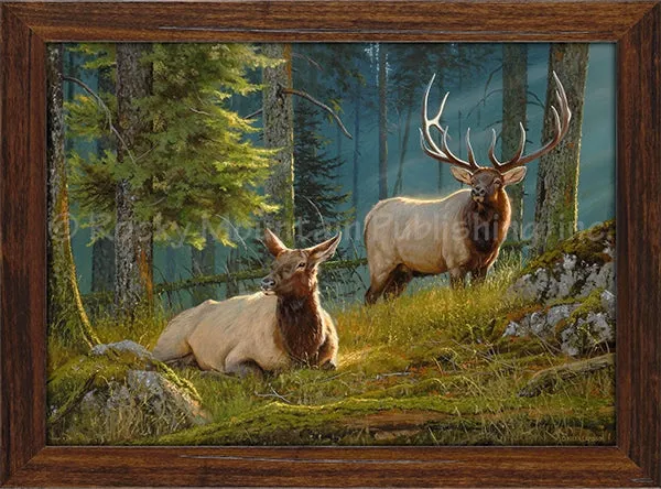 "Standing Watch" Western Framed Canvas Print (Choose Size)