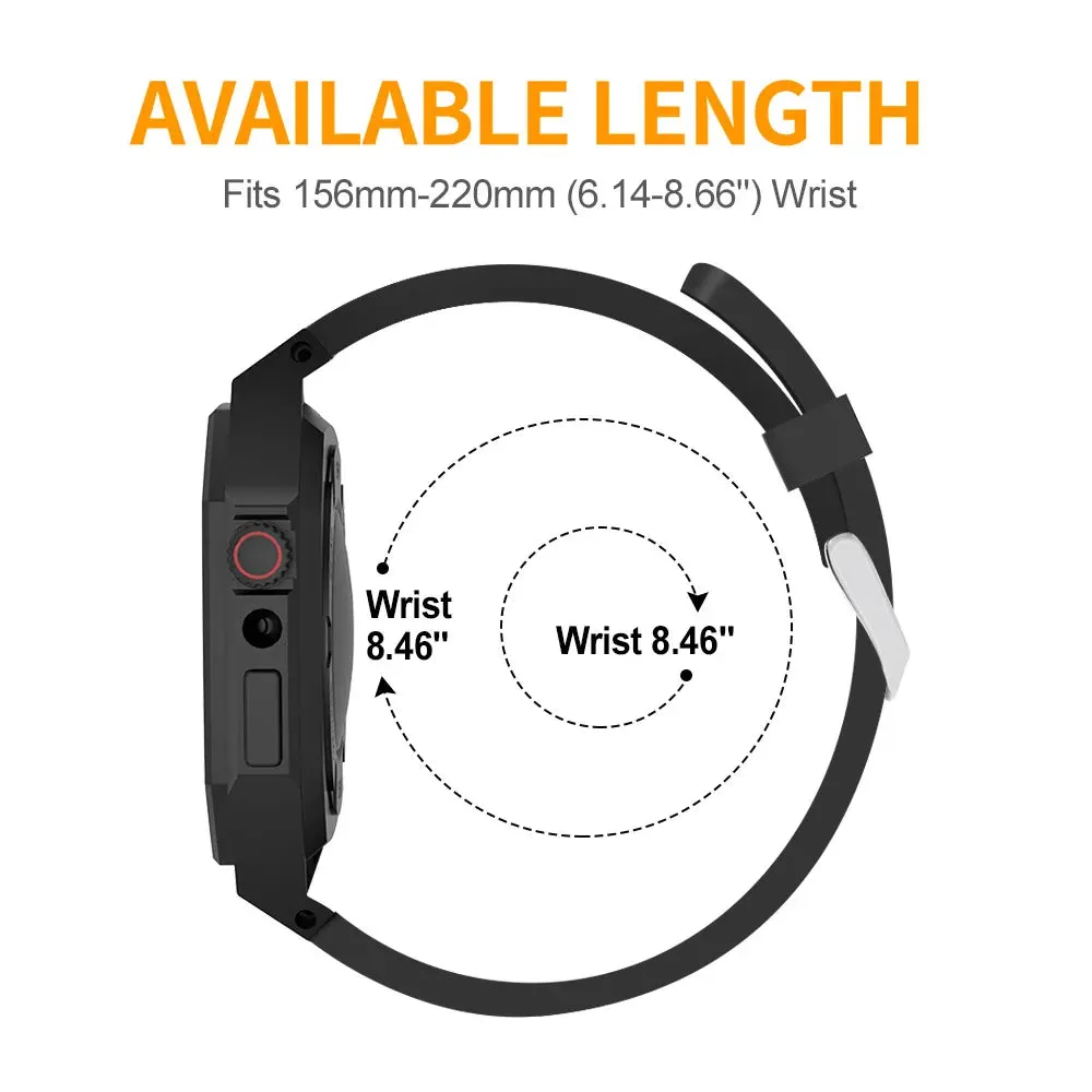 Replacement Rubber Strap Band For Submariner Apple watch Mod Kit Set