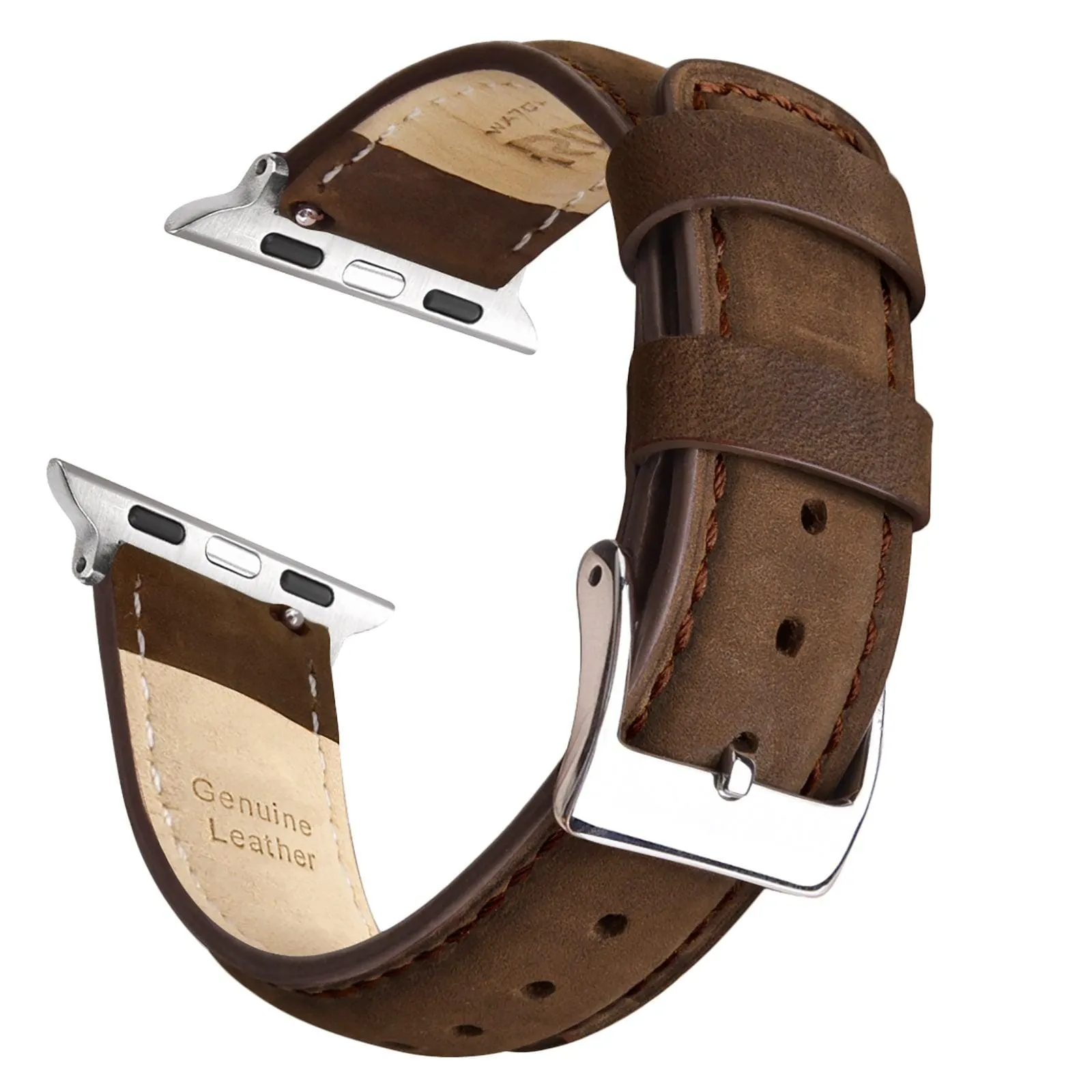Ritche Brown Leather Watch Bands for Apple watch Series 1/2/3/4/5/6/7/SE