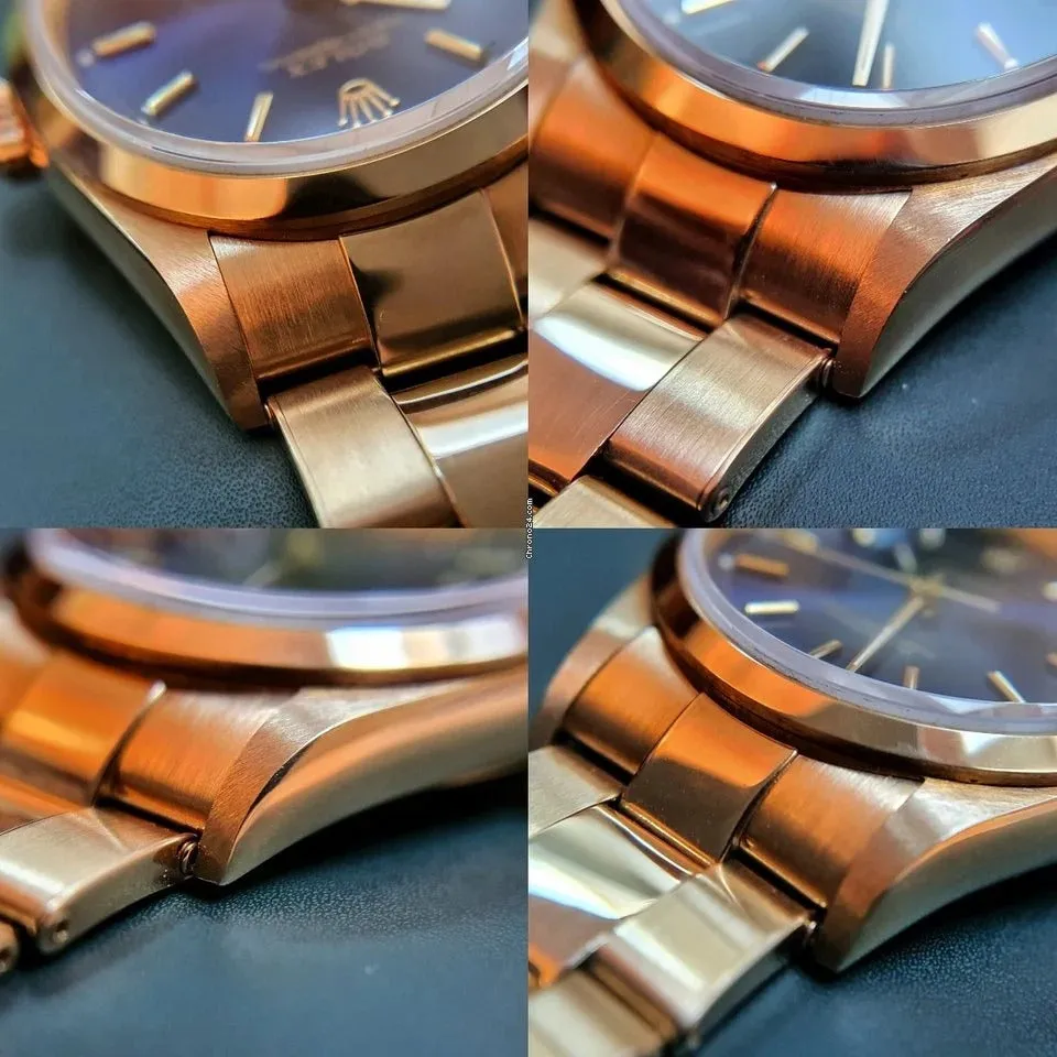 RLX Oyster Perpetual Silver Blue Dial Swiss Automatic Watch With Rose Gold Stainless Steel Strap Watch For Men's-Best For Formal Look RLX-67198