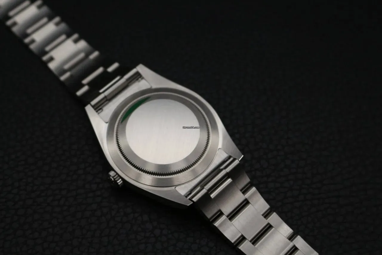RLX Oyster Perpetual Silver Blue Dial Swiss Automatic Watch With Stainless Steel Strap Watch For Men's-Best For Formal Look RLX-11430