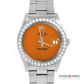 Rolex Date 34mm | 1500-SS-ORN-NOHM-2CT-OYS