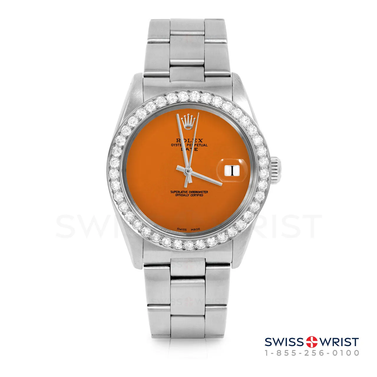 Rolex Date 34mm | 1500-SS-ORN-NOHM-2CT-OYS