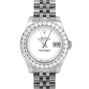 Rolex Datejust 26mm | 179174-WHT-NOHM-2CT-JBL