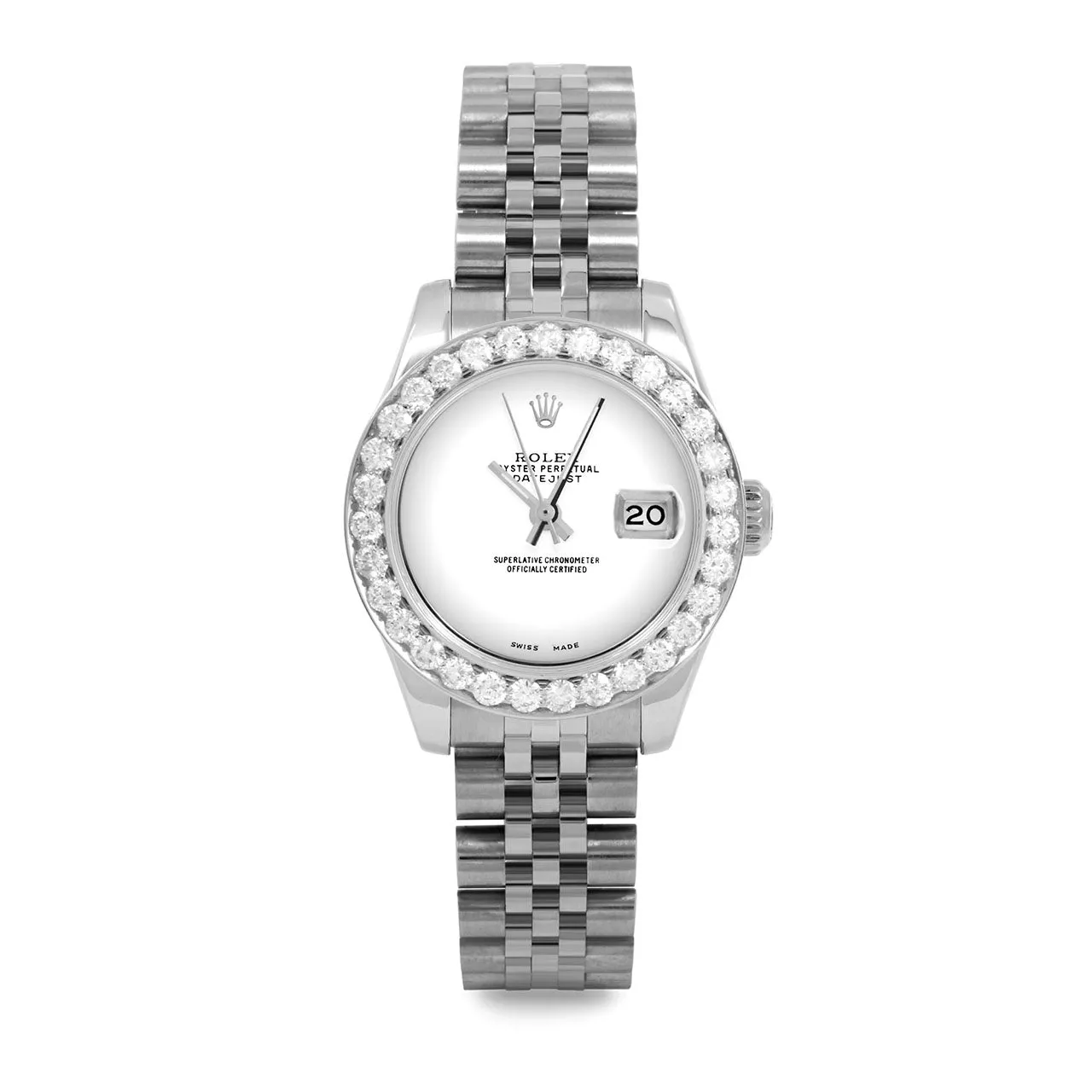 Rolex Datejust 26mm | 179174-WHT-NOHM-2CT-JBL