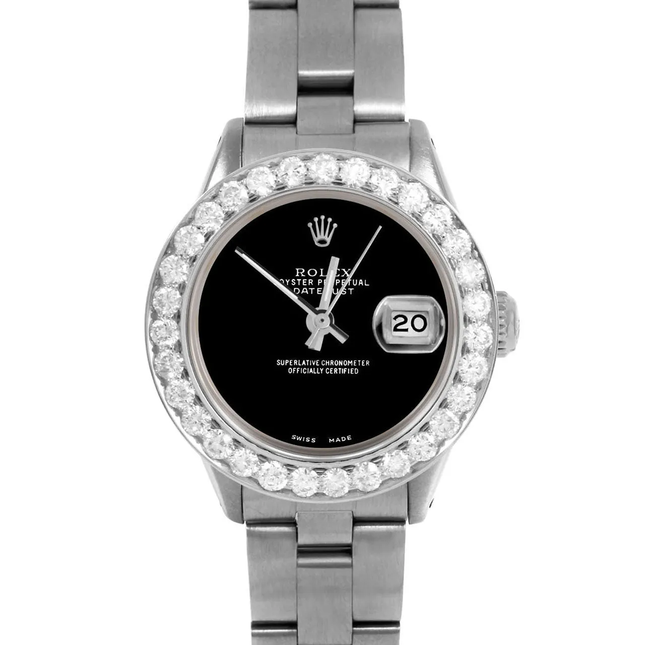 Rolex Datejust 26mm | 6917-SS-BLK-NOHM-2CT-OYS