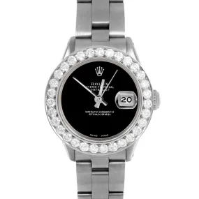 Rolex Datejust 26mm | 6917-SS-BLK-NOHM-2CT-OYS