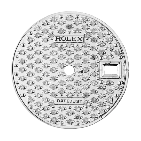 Rolex DateJust 26mm Steel Diamond Pavé Custom Dial